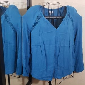 Old Navy long sleeve blue top sz-